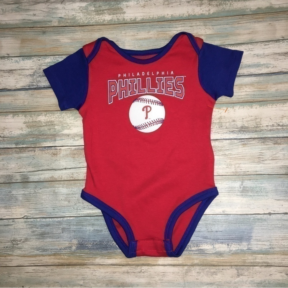 Philadelphia Phillies Baby Onesie 12M Red MLB Baseball Bodysuit